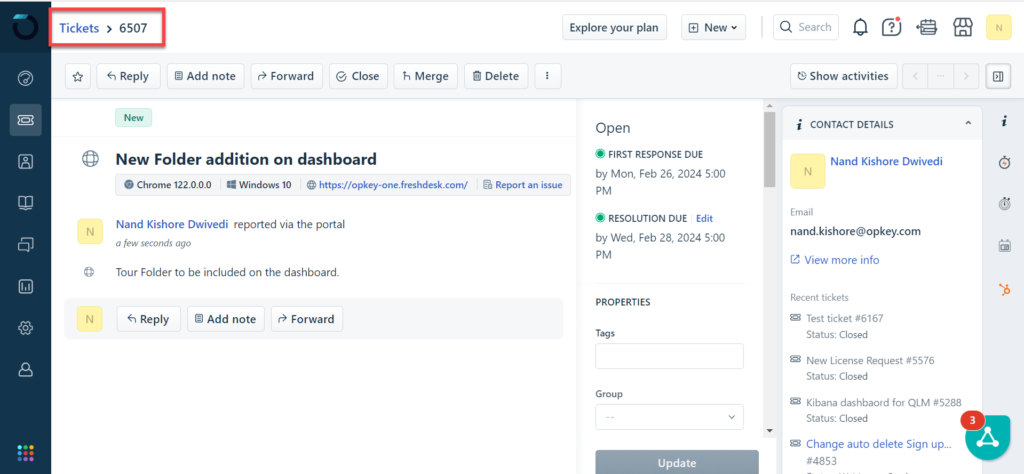 How to Log a Support Ticket in Opkey 7 CouOb5w iAItOwQOHbwbDFoOC6wKkFqvBA