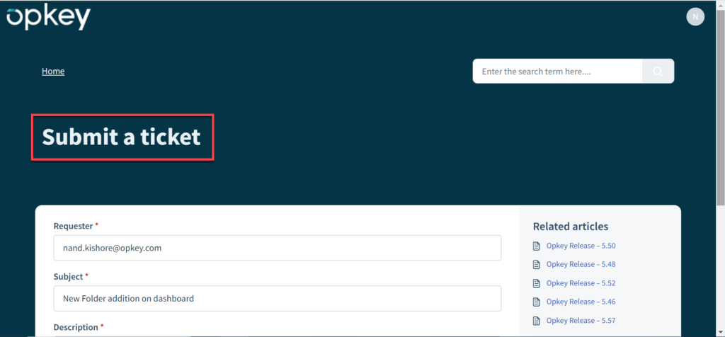 How to Log a Support Ticket in Opkey 3 p8GkOTwSE xhiOfCSzyzrql1wCiLu0skLA