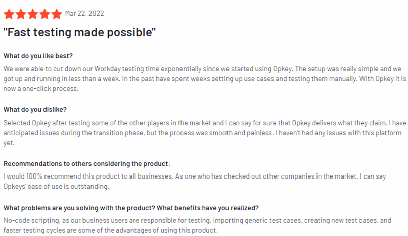 Fast testing made possiable