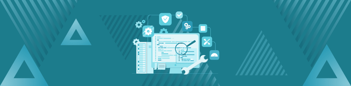 Diagram showing software testing processes, including automation and manual testing, with code and tools.