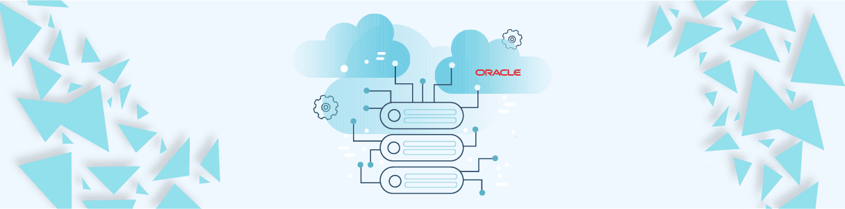 Diagram showing automated Oracle cloud testing with interconnected servers and clouds.