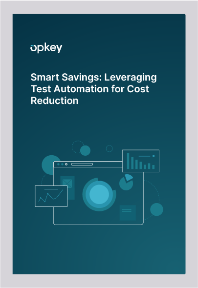 Infographic illustrating cost reduction through test automation. Smart savings via automated testing.