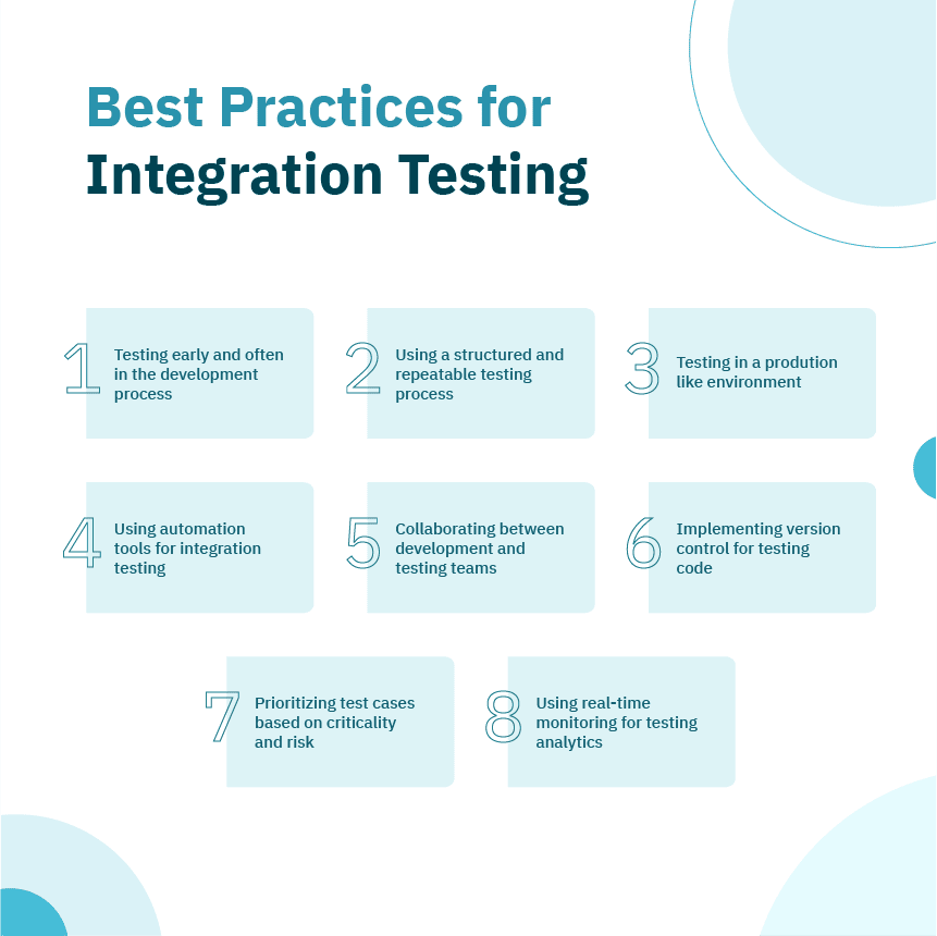 best practices for Integration Testing