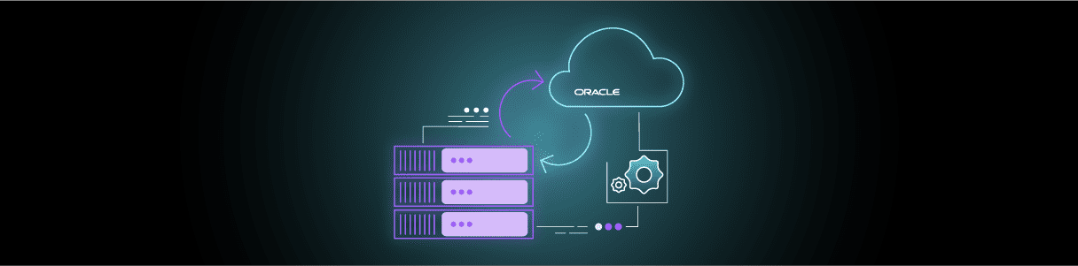 Diagram showing Oracle cloud integration with on-premise servers and configuration management.