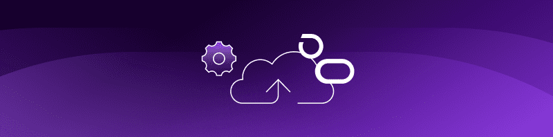 Diagram showing automated Oracle Fusion cloud migration with Opkey.
