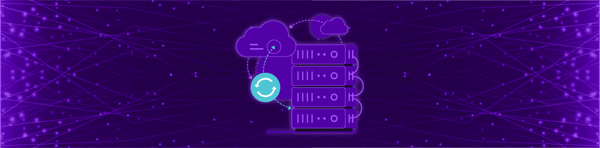 Diagram showing data synchronization between Oracle Cloud SCM and on-premises servers.